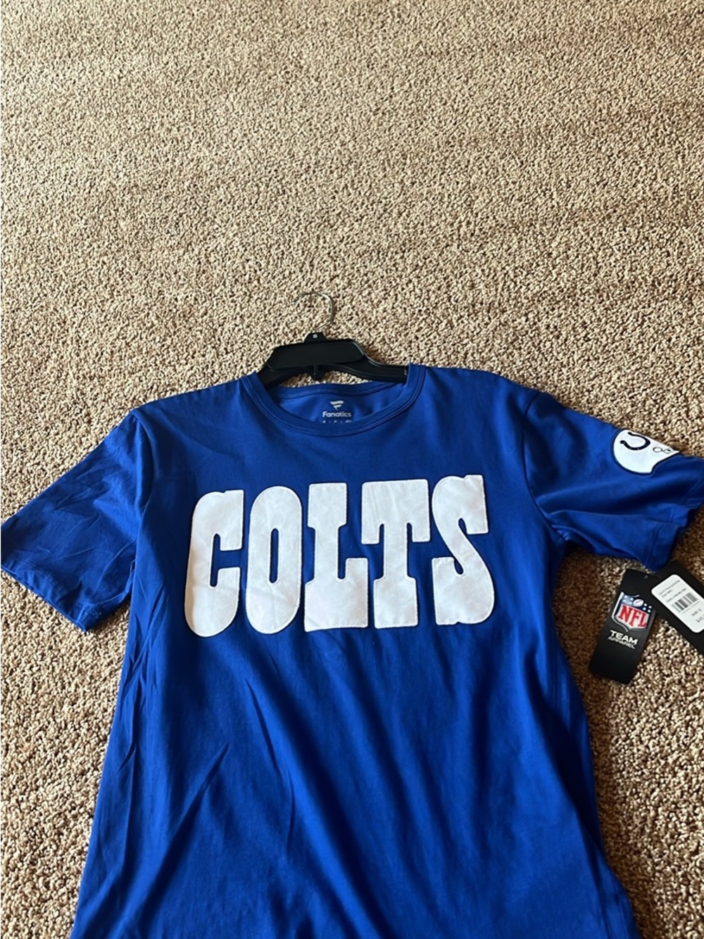 NFL Black and Royal Blue Team Apparel Tags